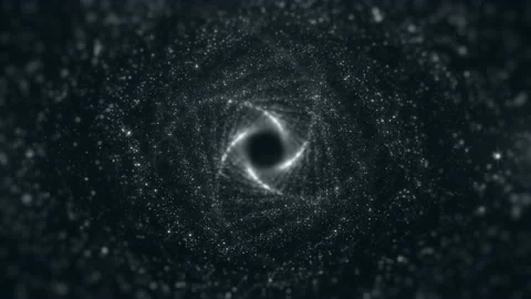 Tunnel particle twists seamless loop moving forward, Tunnel motion abstract Stock Footage 217650278