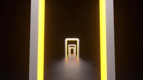 Tunnel perspective creating an endless abstract loop Illustrazione stock