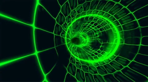 Tunnel plasma green Stock Footage