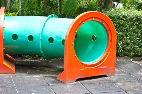 Tunnel at playground Stock Photos