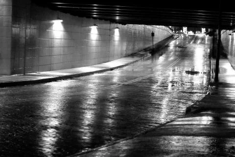 Tunnel in the rain Stock Photos