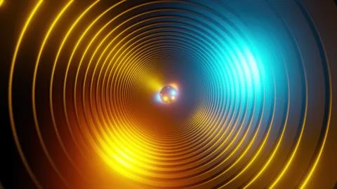 Tunnel with rainbow light 스톡 일러스트