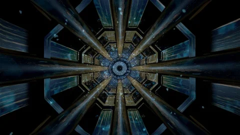 Tunnel Reactor Fly Stock Footage 94936905