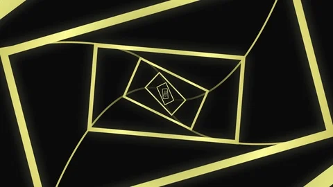 Tunnel Rectangle Shape Swirl Rotate Moving Stock Footage 124505051