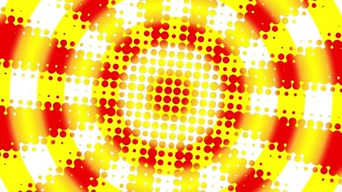 Tunnel with red yellow rays and and rotation. VJ loops. 4K Stock Footage 244992523