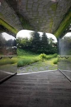 Tunnel with reflection Stock Photos