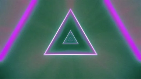 Tunnel Retro Triangles Seamless Loop Stock Footage 147673069