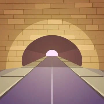Tunnel Road Stock Illustration