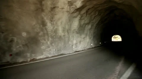 Tunnel – Road in mountains Stock Footage 24579817