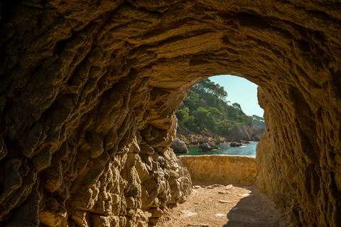 Tunnel in the rock Stock Photos