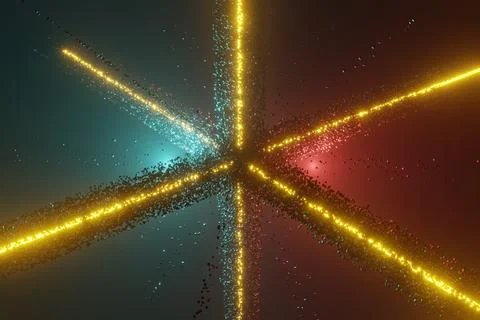Tunnel Sci-Fi looping environment, Technology digital abstract background.3d  Illustrazione stock