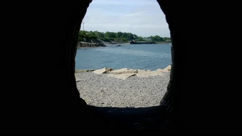 Tunnel to the Sea Stock Footage 169069162