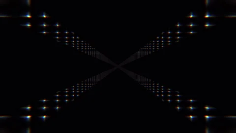 Tunnel of Shiny Colored Lights Leds Flowing on Black Abstract Background Stock Footage 209940016