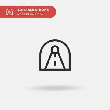 Tunnel Simple vector icon. Illustration symbol design template for web mobile Stock Illustration