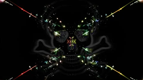 Tunnel with skull and bones Stockbeeldmateriaal 65779284