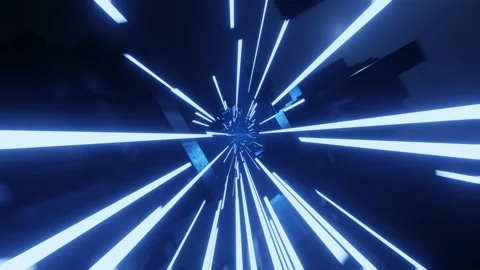 Tunnel space background. geometric shapes Stock Footage 160627971