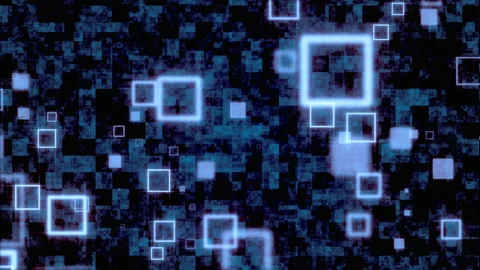 Tunnel of square frames and polygons. Stock Footage 212381272