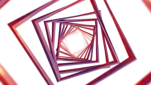 Tunnel of squares abstract animation. Stock Footage 165879674