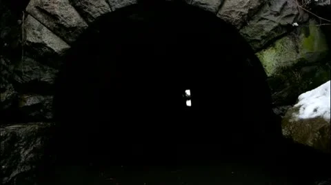 Tunnel with Stream Stock-Footage 20444685