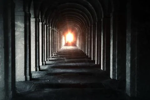 Tunnel Structure and Columns Stock Photos