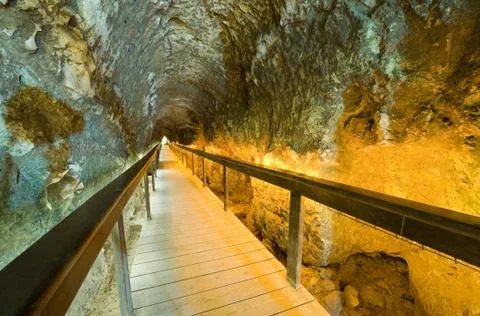 Tunnel at tel-Megiddo Fotos Stock