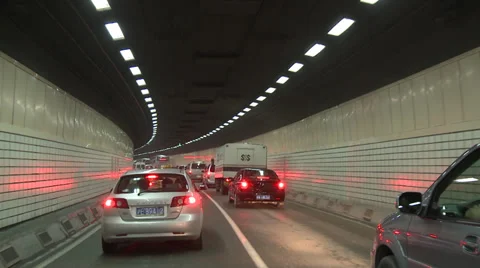 Tunnel traffic Stock Footage 38179932