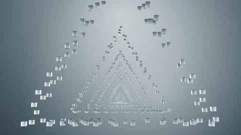 Tunnel triangle boxes. Abstract animation for background. Stock Footage 124277517