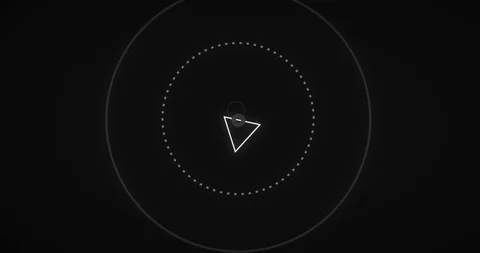 Tunnel of Triangles and Dashed Circles in 15 second loop 動画素材 109685144