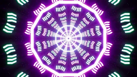 Tunnel trippy pattern mandala animation. Stock Footage 236442059