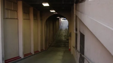 Tunnel Under a building Stock Footage 66289020