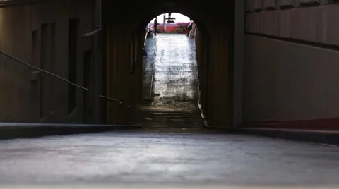 Tunnel under building Stock-Footage 67639399