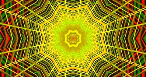 Tunnel video displays vivid patterns with warm colors in endless motion for.. Stock Footage 318788718