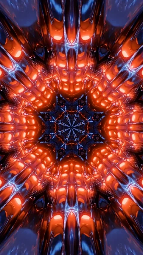 Tunnel video loop with bright colors and shapes in continuous motion as bac.. Stock Footage 322768138