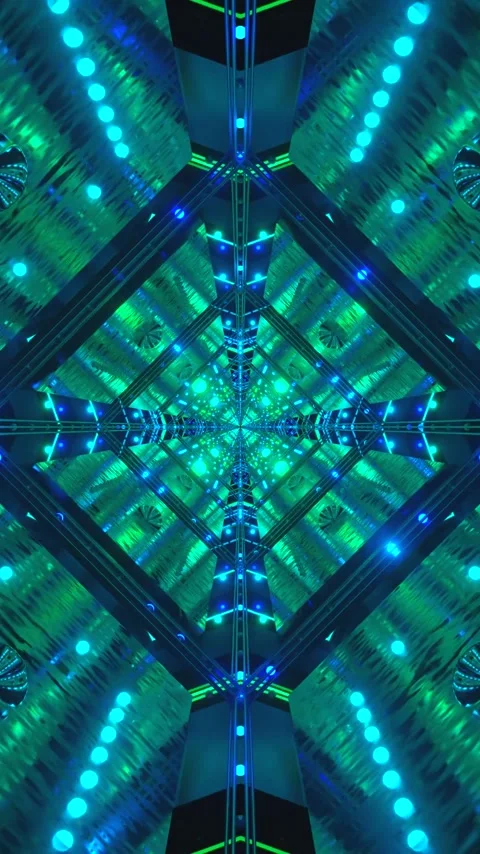 Tunnel video loop with bright lights creating motion background for screens.. Stock Footage 322777642