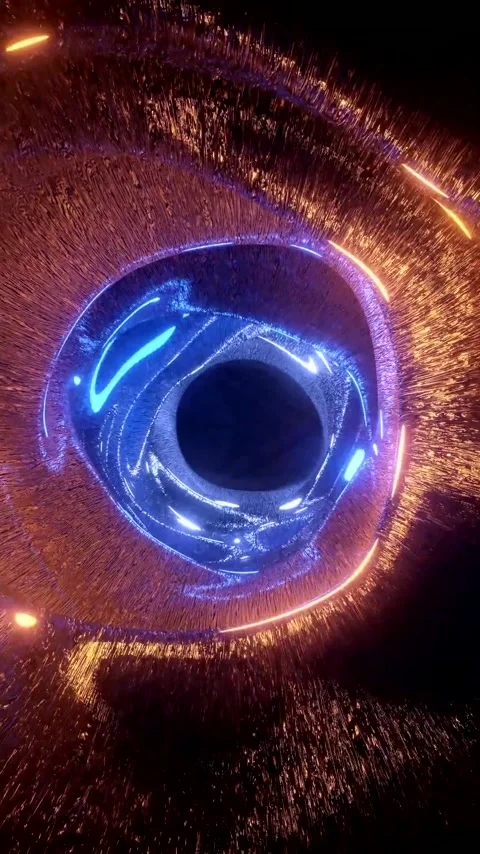 Tunnel video loop creates dynamic visual experience with colors and motion Stock Footage 321574238
