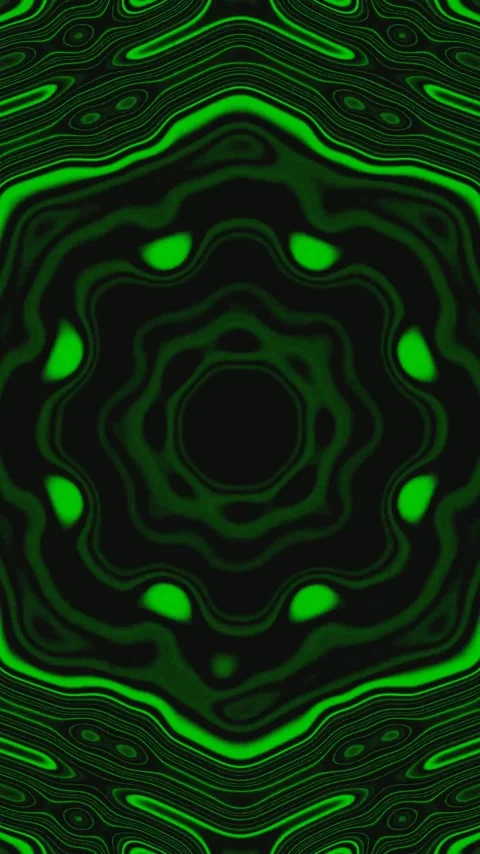 Tunnel video loop creates an immersive experience with vibrant green patter.. Stock Footage 321569863