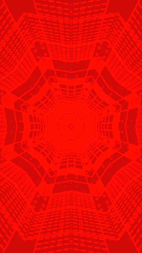 Tunnel video loop creates an immersive seamless experience with vibrant red.. Stock Footage 321571507