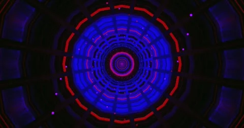 Tunnel video loop creates a mesmerizing seamless display of vibrant colors .. Stock Footage 318610364