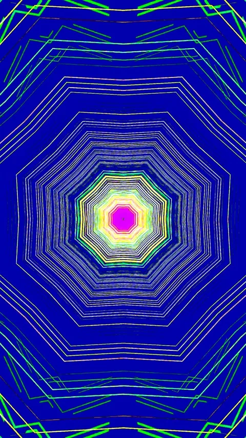 Tunnel video loop creates a mesmerizing experience with bright colors and s.. Stock Footage 321263004
