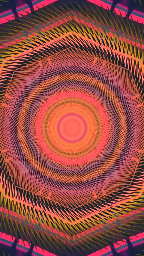 Tunnel video loop creates mesmerizing patterns and colors in seamless movem.. Video stock 321268412