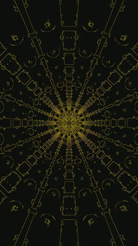 Tunnel video loop creates mesmerizing patterns with seamless transitions an.. Stock Footage 321564207