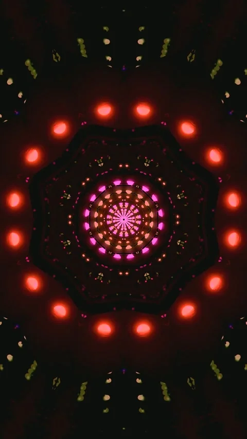 Tunnel video loop creates a mesmerizing kaleidoscope effect with vibrant co.. Stock Footage 321566260