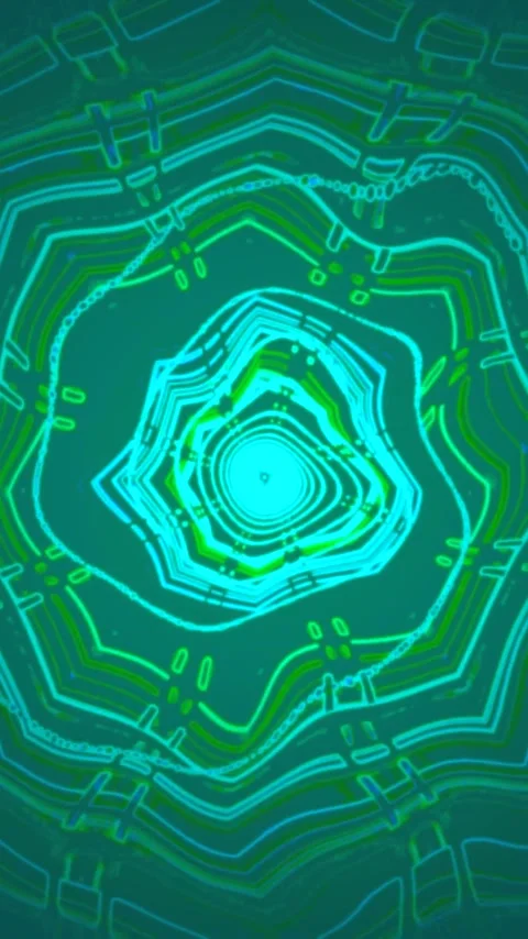 Tunnel video loop creates a mesmerizing visual experience with vibrant colo.. Stock Footage 321571373