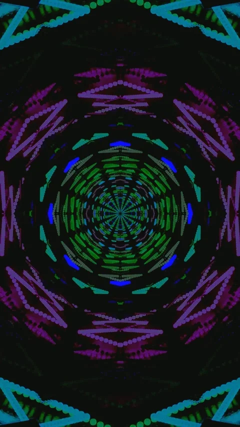 Tunnel video loop creates a mesmerizing visual experience with vibrant colo.. Stock Footage 321573474
