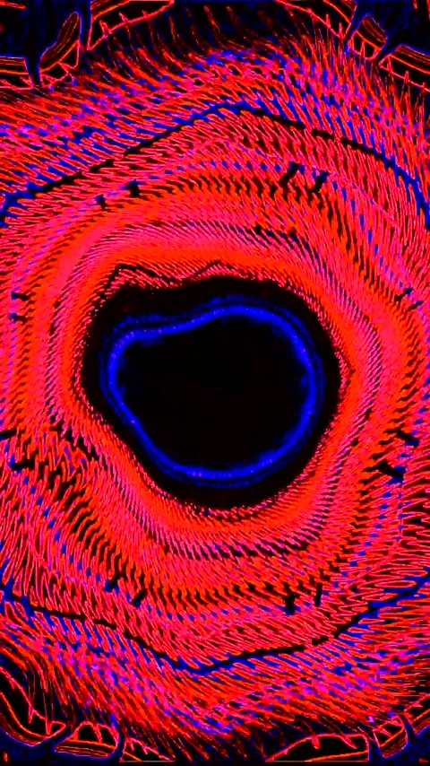 Tunnel video loop creates a vibrant display of swirling colors for screensa.. Stock Footage 321264131