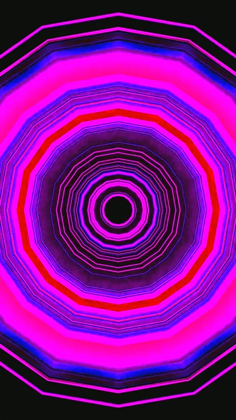 Tunnel video loop creates a vibrant display of colors and patterns in a sea.. Stock Footage 321571621