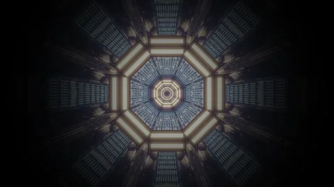 Tunnel video loop creating continuous visual engagement through seamless an.. Stock Footage 319431677