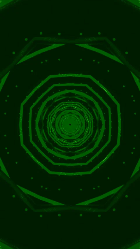 Tunnel video loop creating a mesmerizing green light experience perfect for.. Видео 321264194