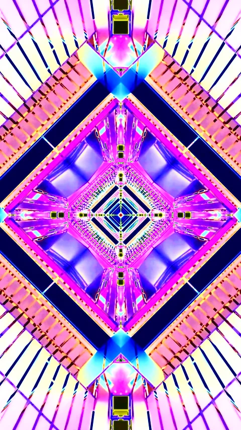 Tunnel video loop creating a vivid and vibrant light display with mesmerizi.. Stock Footage 320357690