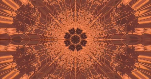 Tunnel video loop displays vibrant patterns and colors in a continuous seam.. Stock Footage 318788930